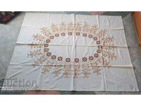 Table cover 130/158cm with hand embroidery