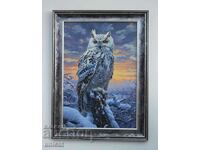 Polar, white owl, dusk, picture for hunters