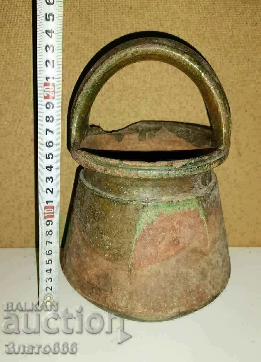 A very old clay pot