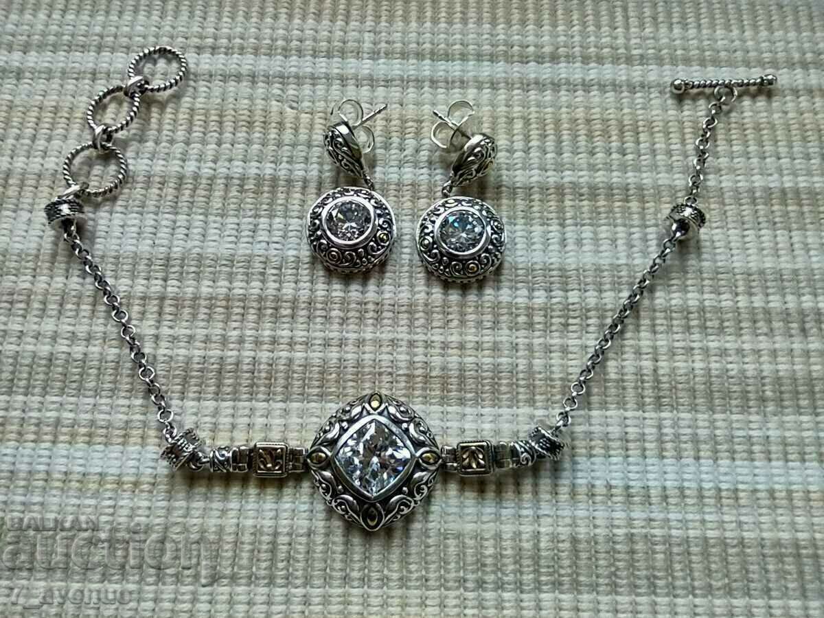 Silver bracelet, ornaments, zircon 30.03.2024 with price 229.00 BGN | € 117.09 Silver bracelet, ornaments, zircon 30.03.2024 with price 229.00 BGN | € 117.09