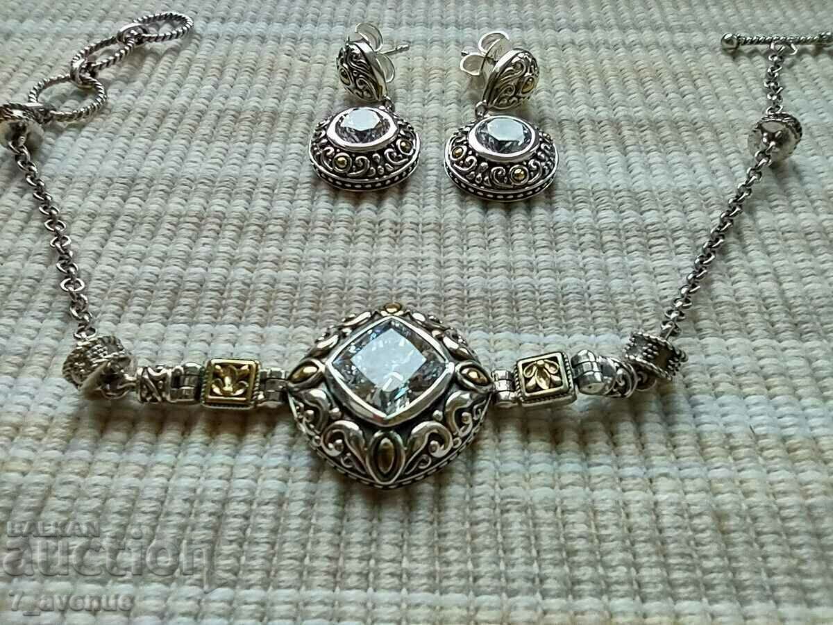 Silver bracelet, ornaments, zircon 30.03.2024 Silver bracelet, ornaments, zircon 30.03.2024