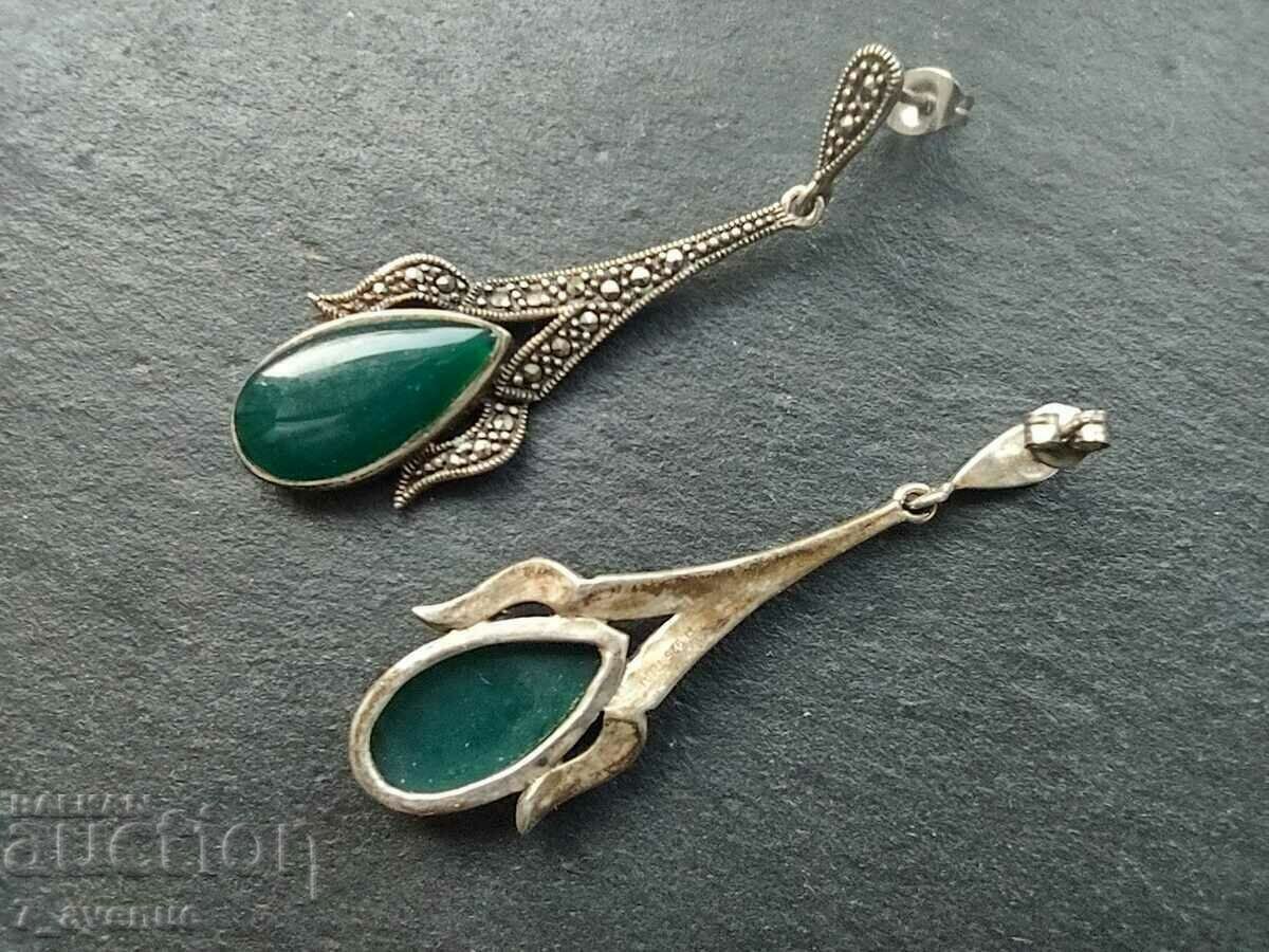 Silver earrings, gorgeous, long, for prom, 03/30/24 with price 249.00 BGN | € 127.31 Silver earrings, gorgeous, long, for prom, 03/30/24 with price 249.00 BGN | € 127.31