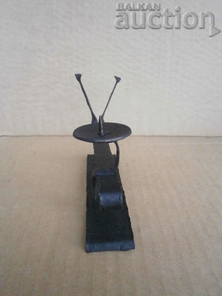 Delivery of retro vintage candlestick plow Delivery of retro vintage candlestick plow