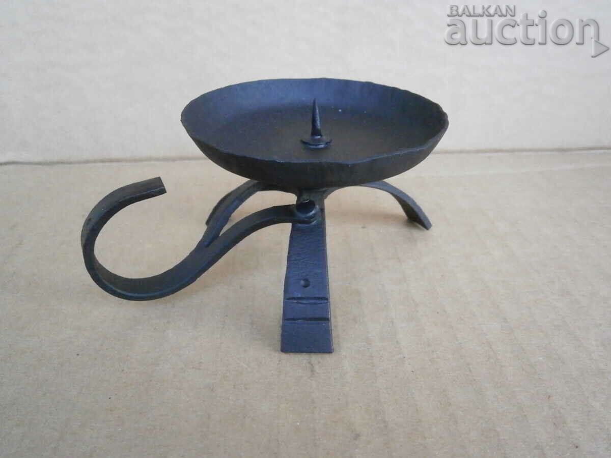 Auction Old forged candlestick lamp candelabra type Old Bulgaria Auction Old forged candlestick lamp candelabra type Old Bulgaria