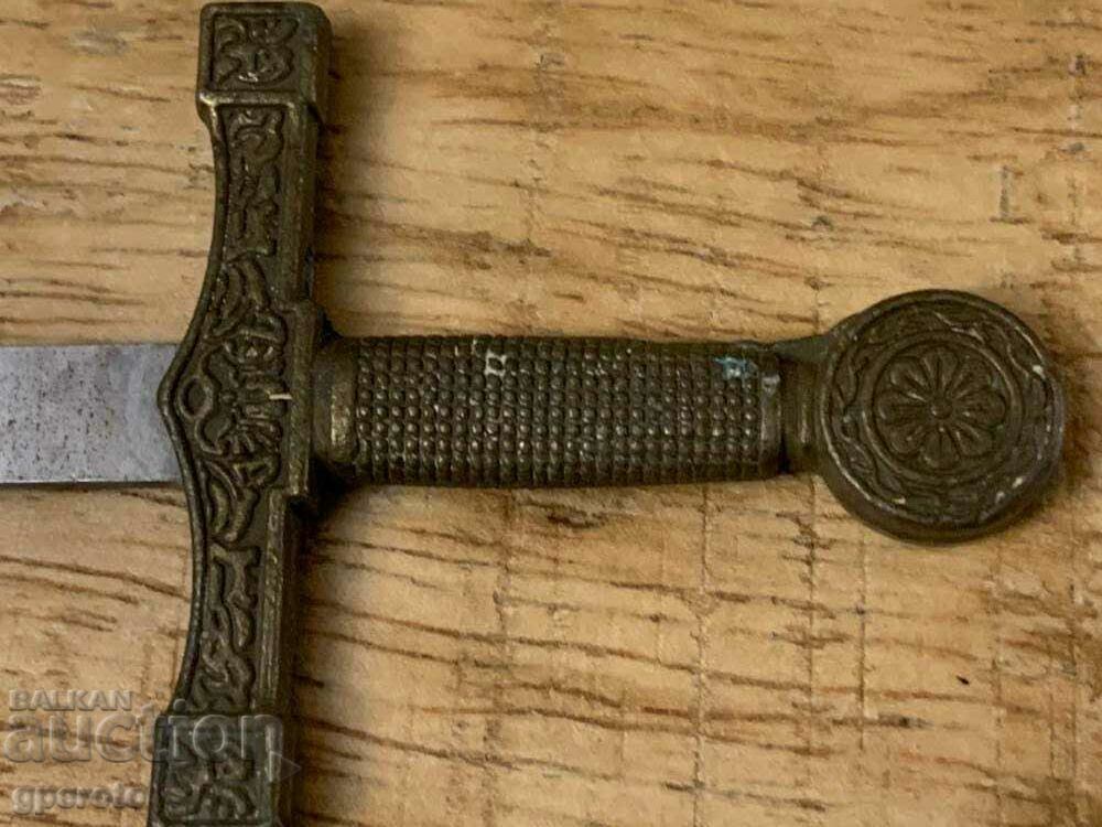 Auction  Old metal small sword, letter knife