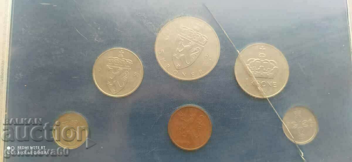 Licitație Setul de monede din Norvegia din 1980 Licitație Setul de monede din Norvegia din 1980