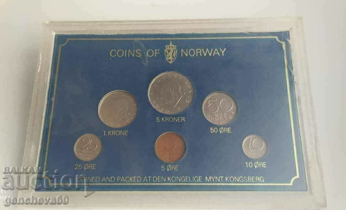 Norway coin set from 1980 - 6 Norway coin set from 1980 - 6