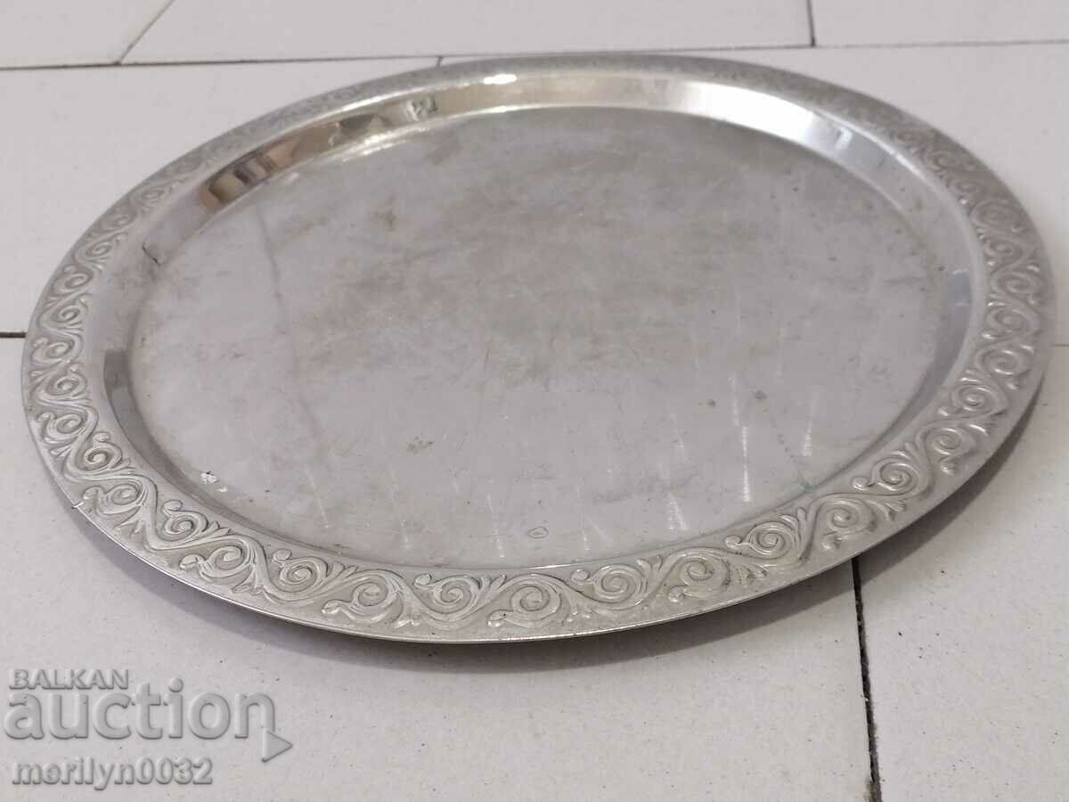 Old tray nickel-plated brass USSR casserole, service with price 49.00 BGN | € 25.05 Old tray nickel-plated brass USSR casserole, service with price 49.00 BGN | € 25.05