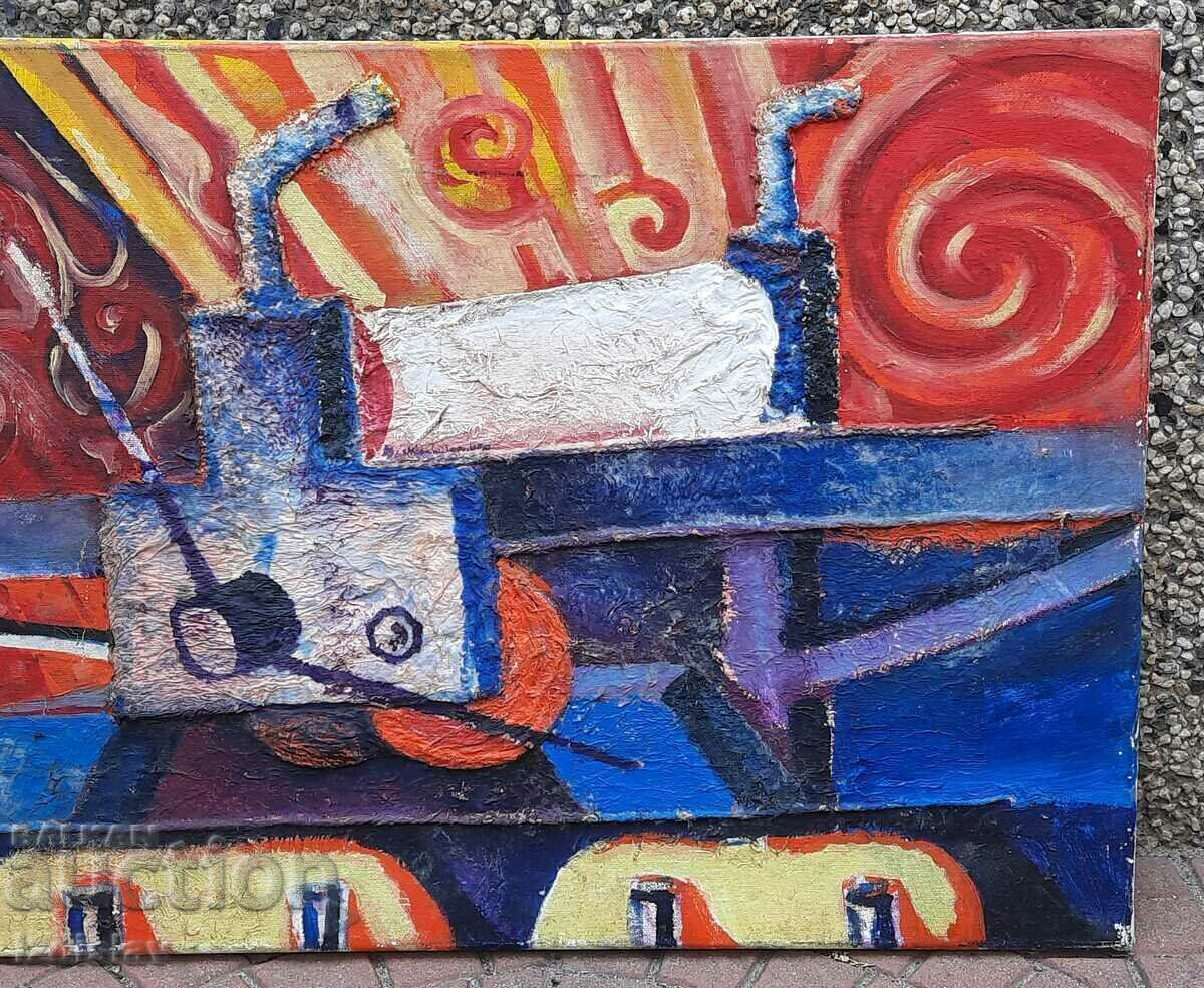 Auction  Abstract oil painting.