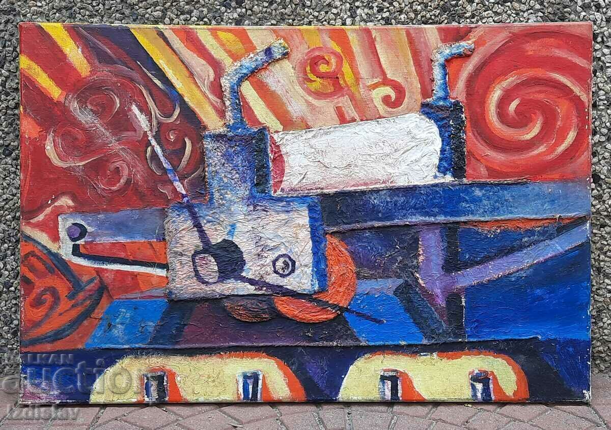 Abstract oil painting.