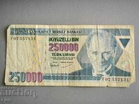 Bancnota - Turcia - 250.000 lire | 1970