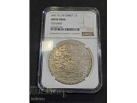 2 ZOLOTA Monedă turcească otomană de argint