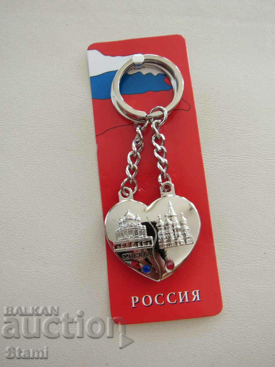 I Love Moscow Metal Double Keychain from Moscow, Russia with price 14.50 BGN | € 7.41 I Love Moscow Metal Double Keychain from Moscow, Russia with price 14.50 BGN | € 7.41