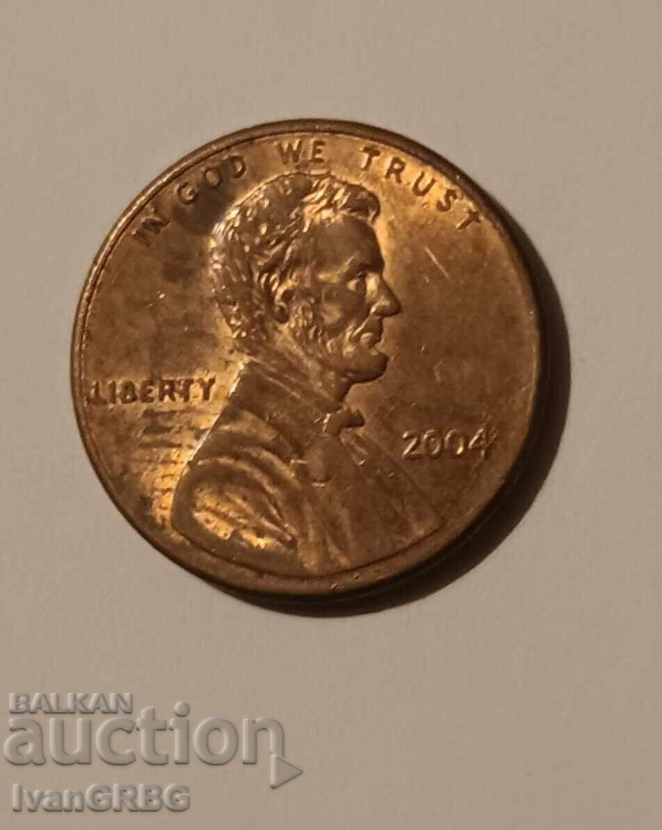 1 Cent SUA 2004 1 Cent 2004 Moneda SUA Lincoln