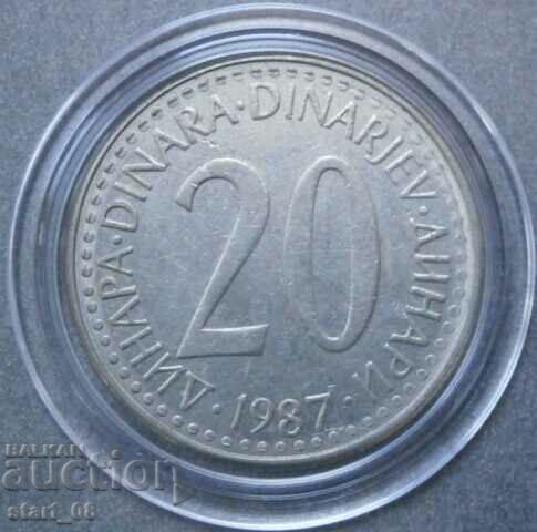 20 de dinari 1987