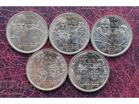 Austria • Set of 5 euro coins "KNIGHT'S TALES"