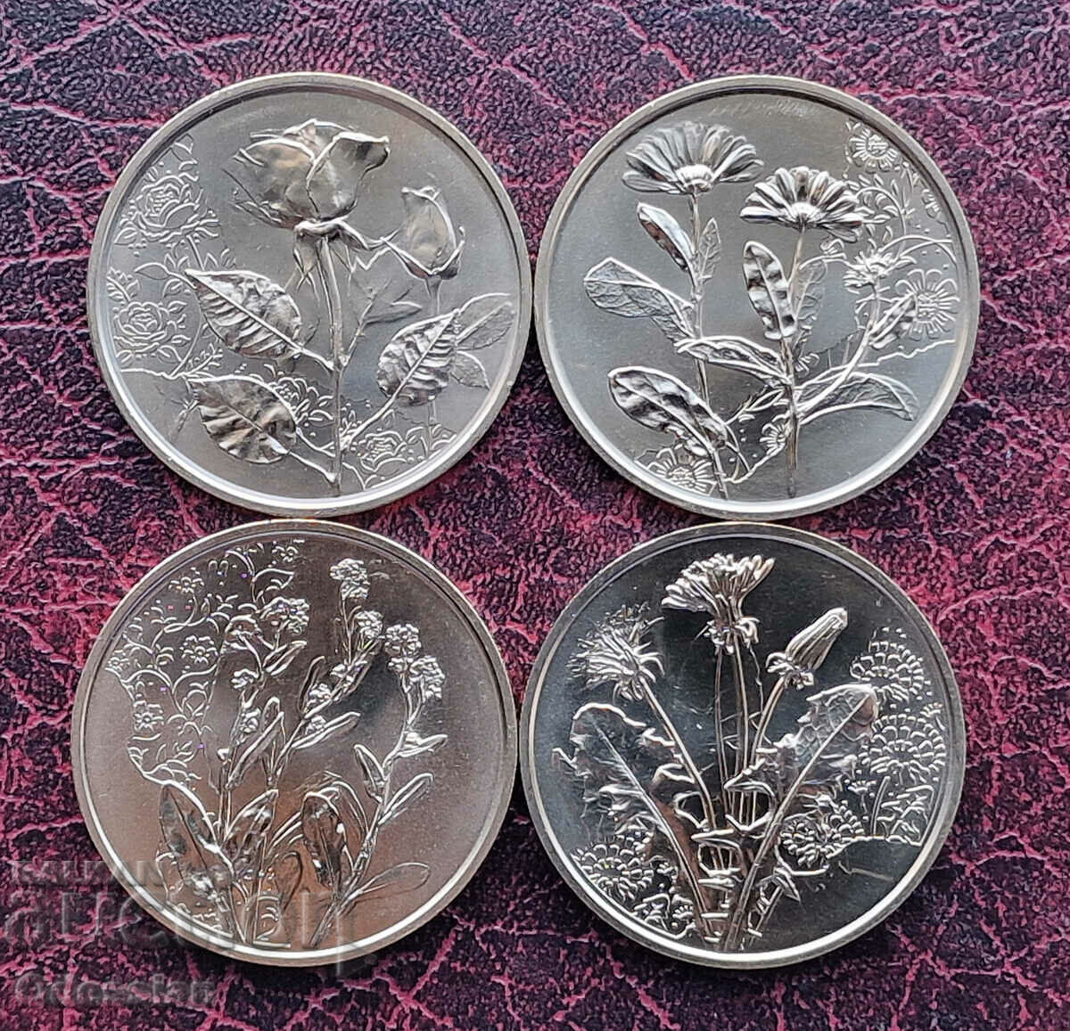 Αυστρία • Σετ με κέρματα των 4 ευρώ "Πες το με λουλούδια"