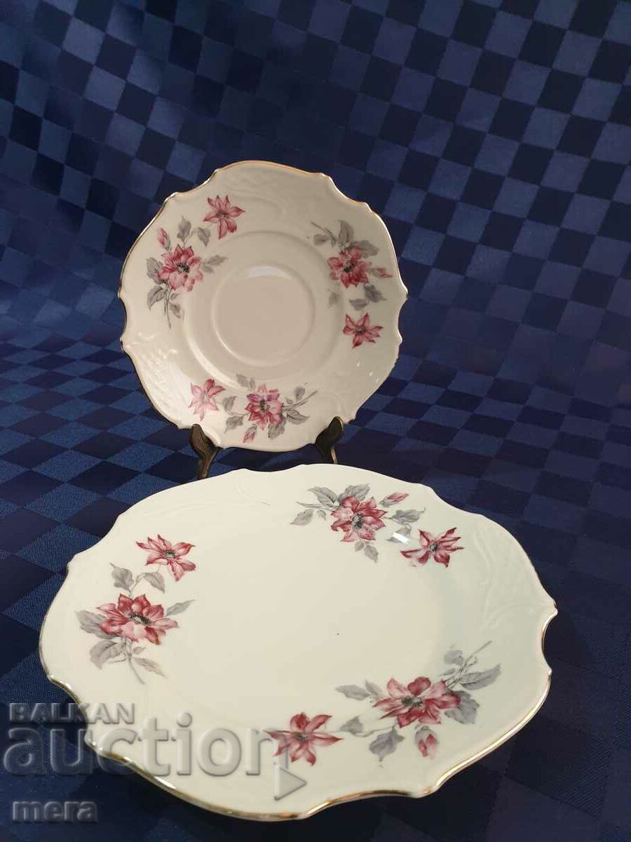 Delivery of Lot of porcelain baroque saucers-Bavaria Bareuther Delivery of Lot of porcelain baroque saucers-Bavaria Bareuther