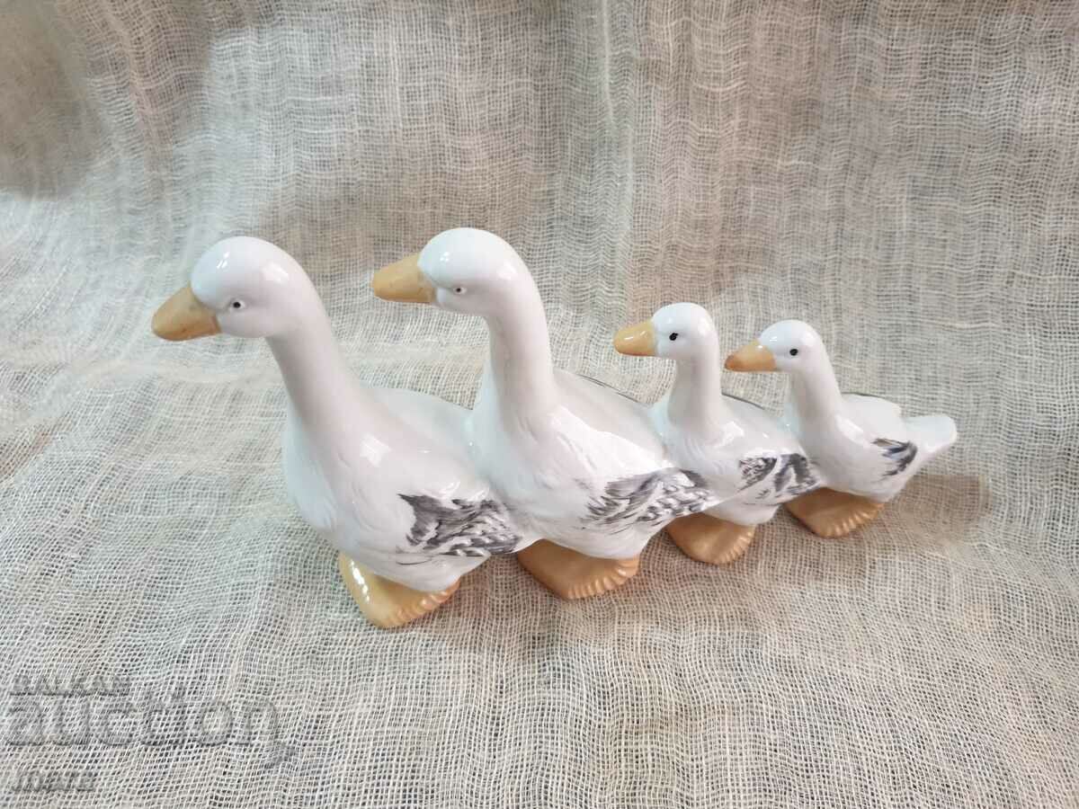 A beautiful porcelain figurine of a family of ducks with price 33.00 BGN | € 16.87 A beautiful porcelain figurine of a family of ducks with price 33.00 BGN | € 16.87