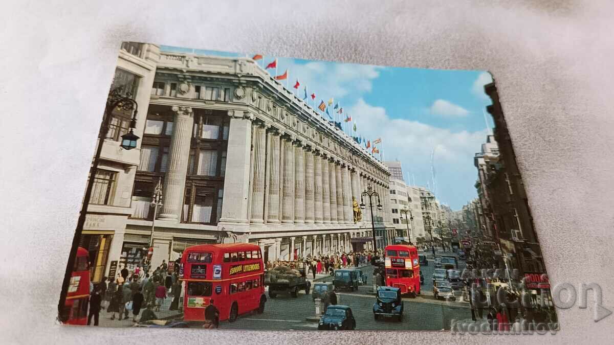 London Oxford Street 1966 postcard