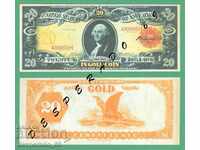 (¯`'•.¸(αναπαραγωγή) US $20 1905 UNC¸.•'´¯)