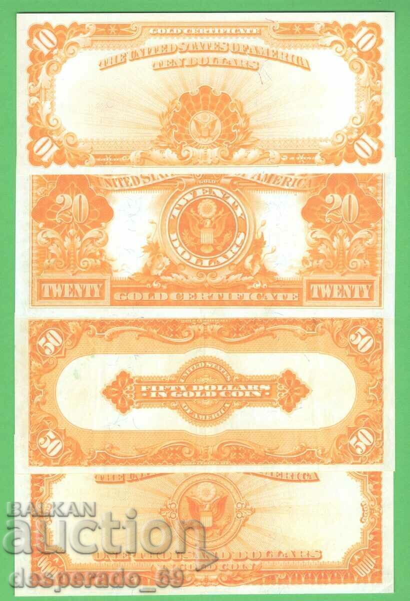 (¯`'•.¸(репродукция)  САЩ 1922 UNC -4 бр.банкноти¸.•'´¯) с цена € 6.00 | 11.74 лв.