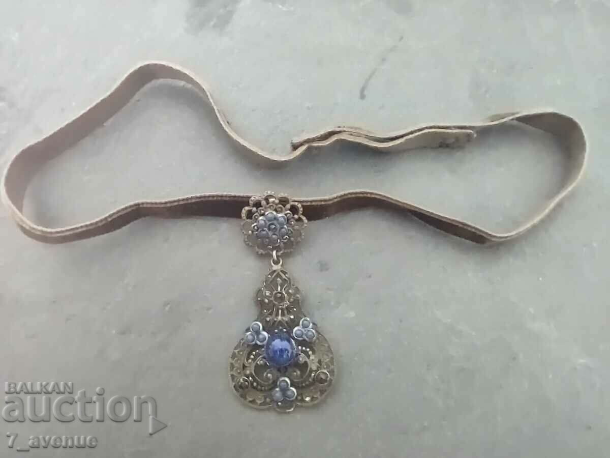 Necklace, necklace, necklace, jewelry with medallion, old, 31.03.24 - 6