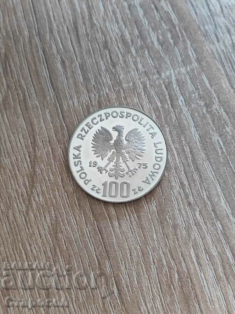 100 злоти 1975 година Полша 100 злоти 1975 година Полша