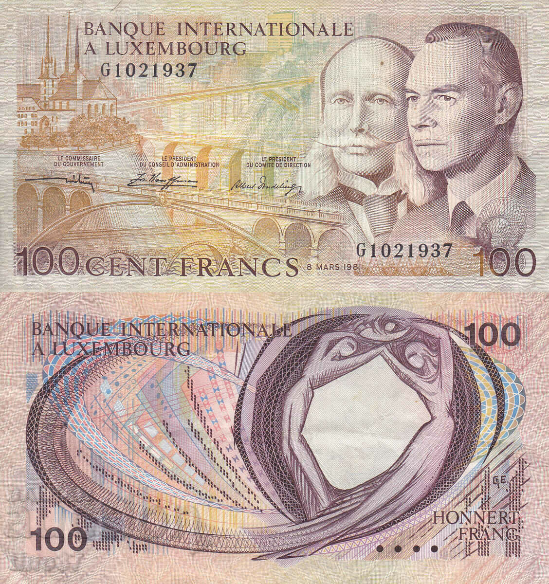 tino37- LUXEMBOURG - 100 FRANC - 1981