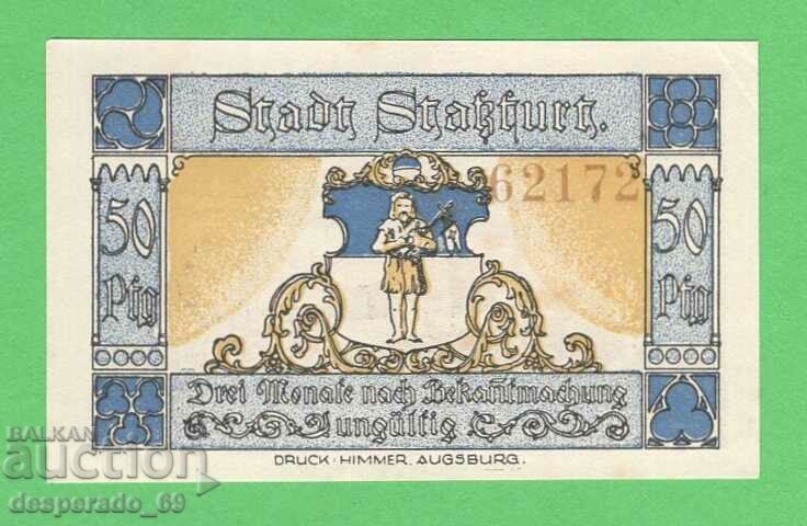 (¯`'•.¸NOTGELD (St. Staßfurt) 1921 UNC -50 pfennig¸.•'´¯) with price 2.40 BGN | € 1.23 (¯`'•.¸NOTGELD (St. Staßfurt) 1921 UNC -50 pfennig¸.•'´¯) with price 2.40 BGN | € 1.23