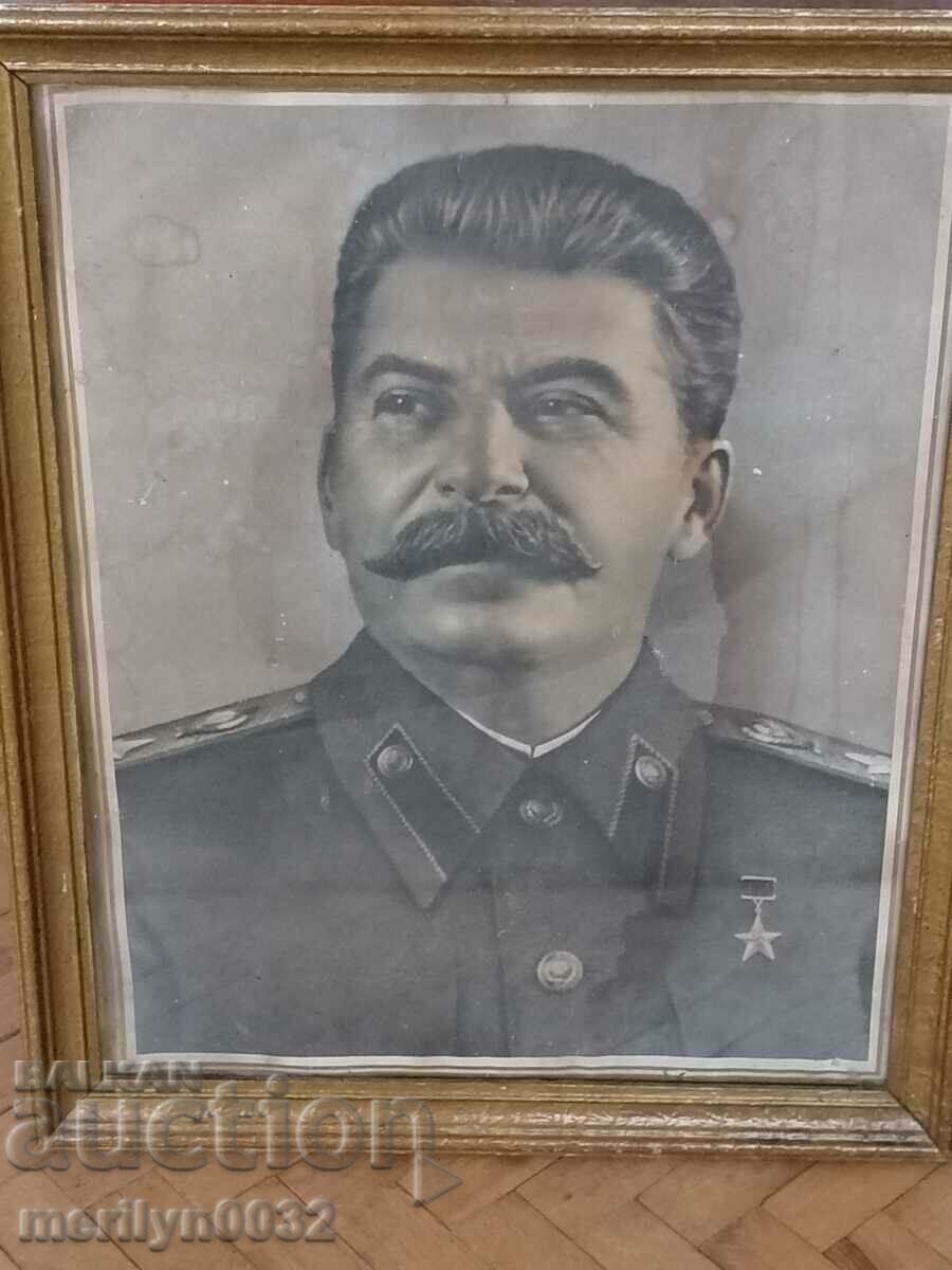 Old portrait of Stalin, photo, picture, poster, propaganda with price 90.00 BGN | € 46.02