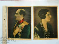 2 litografii antice ale țarului Boris și țariței Joanna 26/19 cm