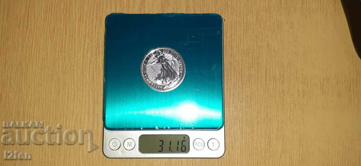 Monedă de argint de 1 oz BRITANIA 2023 CHARLES III