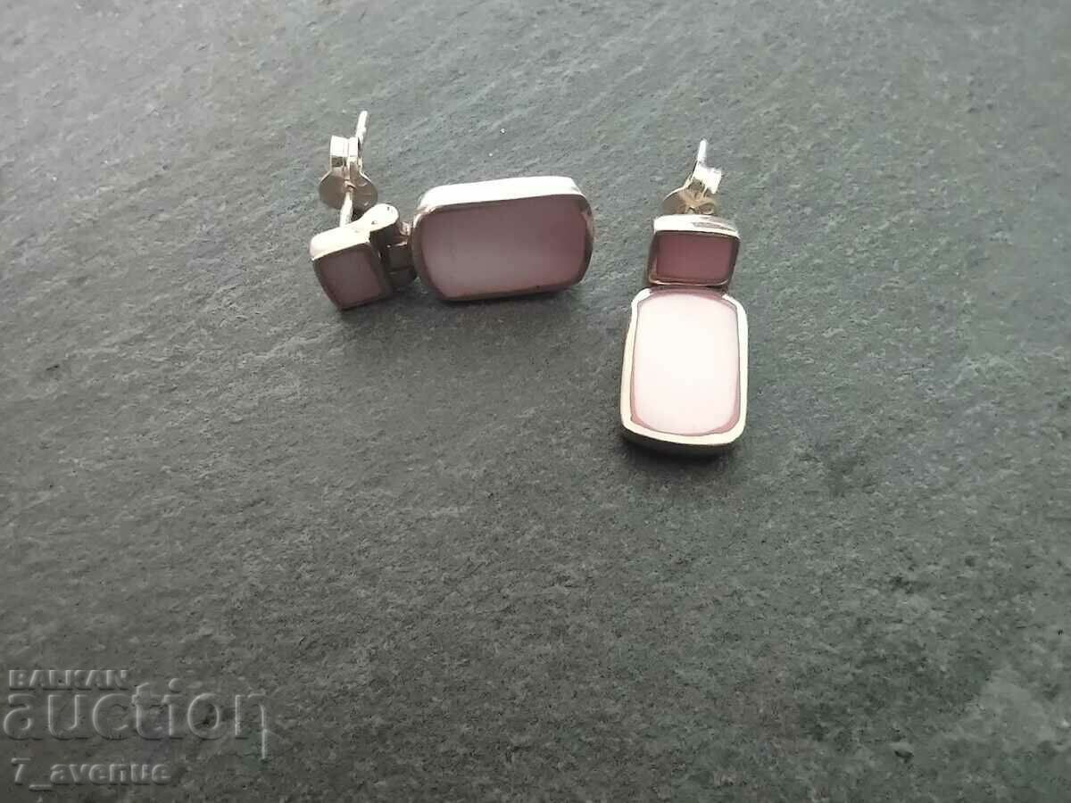 Delivery of Silver earrings, pink mother of pearl, 03/31/24 Delivery of Silver earrings, pink mother of pearl, 03/31/24