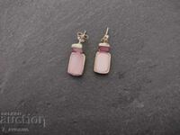 Silver earrings, pink mother of pearl, 03/31/24