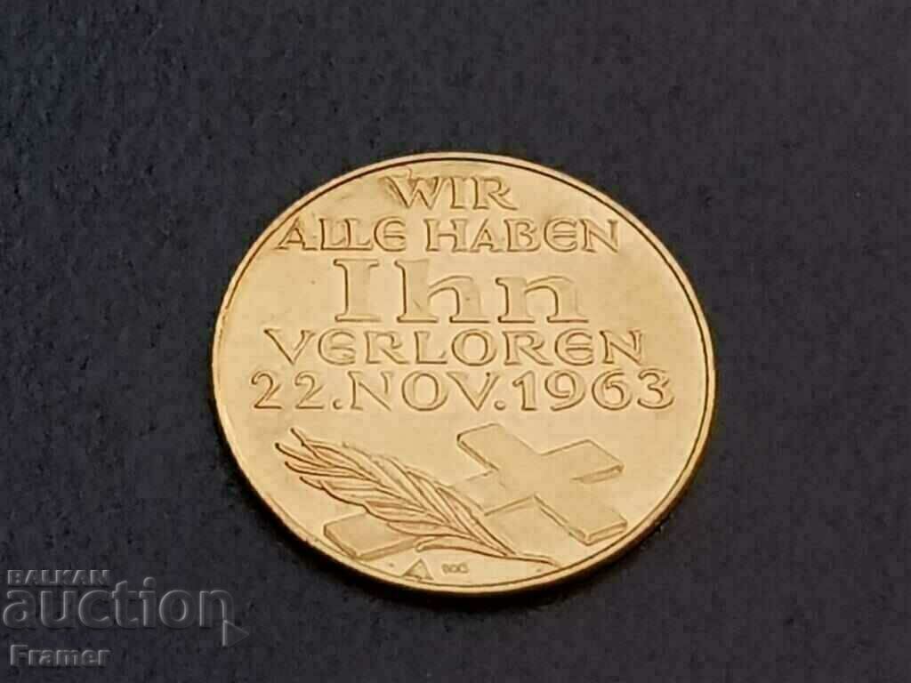 Delivery of 1963 Medal GOLD 21.6K Kennedy Dallas RRR Gold Coin Delivery of 1963 Medal GOLD 21.6K Kennedy Dallas RRR Gold Coin