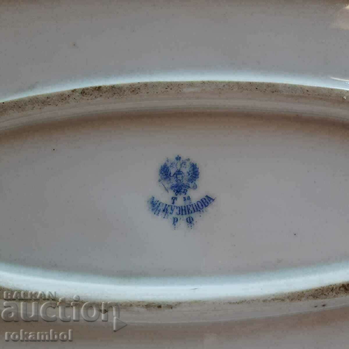Porcelain tray Imperial Russia, MS Kuznetsova 1875 - 6 Porcelain tray Imperial Russia, MS Kuznetsova 1875 - 6