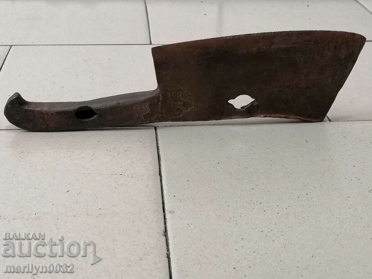 Auction Old hand forged saber, axe, axe, knife Auction Old hand forged saber, axe, axe, knife