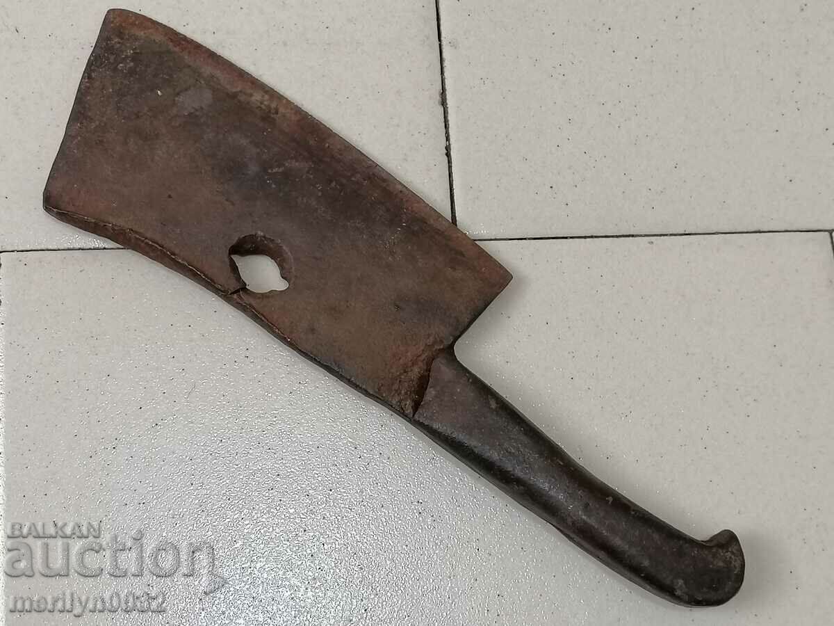 Old hand forged saber, axe, axe, knife - 5 Old hand forged saber, axe, axe, knife - 5