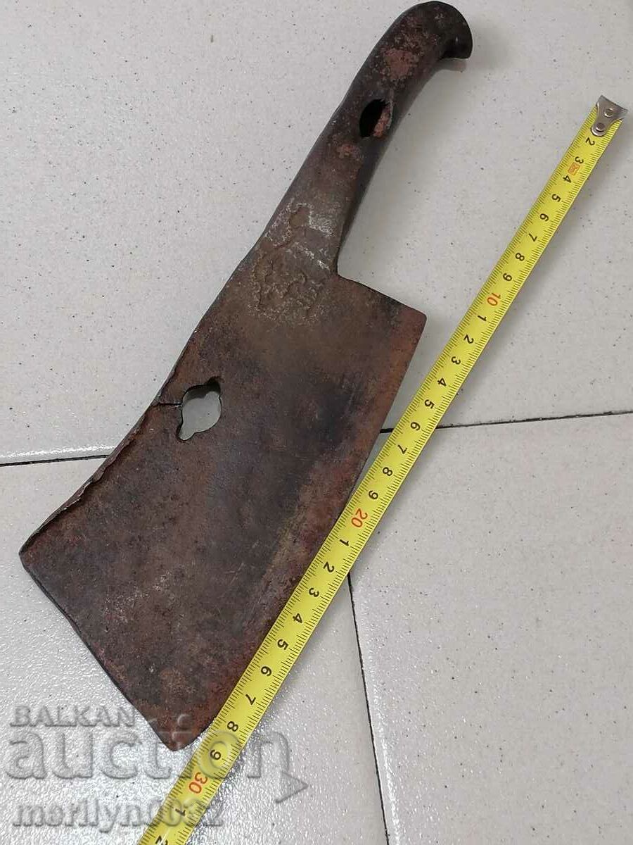 Old hand forged saber, axe, axe, knife - 6 Old hand forged saber, axe, axe, knife - 6