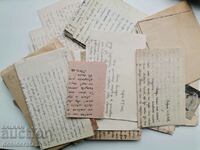 Old letters, telegram, membership card, receipt, mail. an envelope