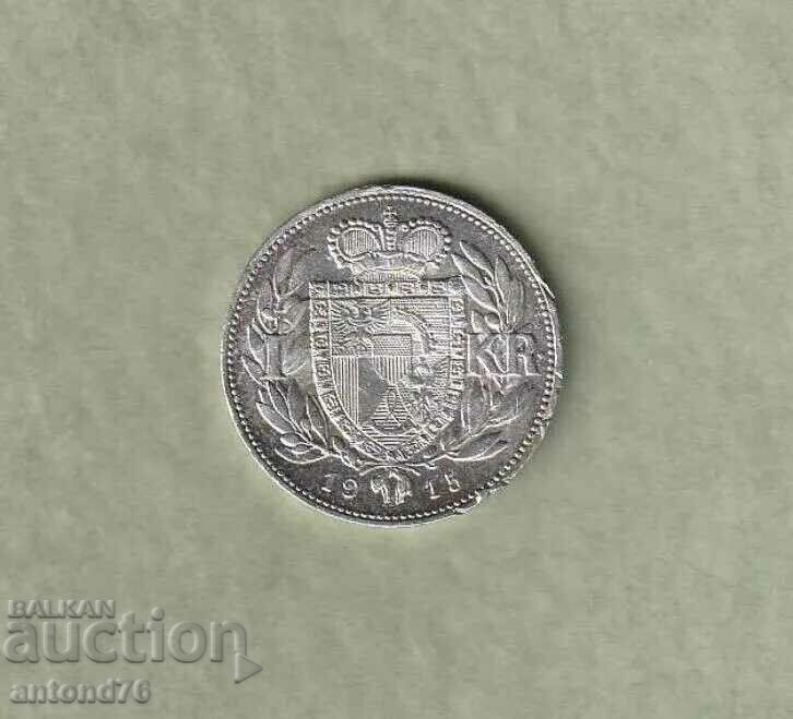1 Krone 1915 Λιχτενστάιν