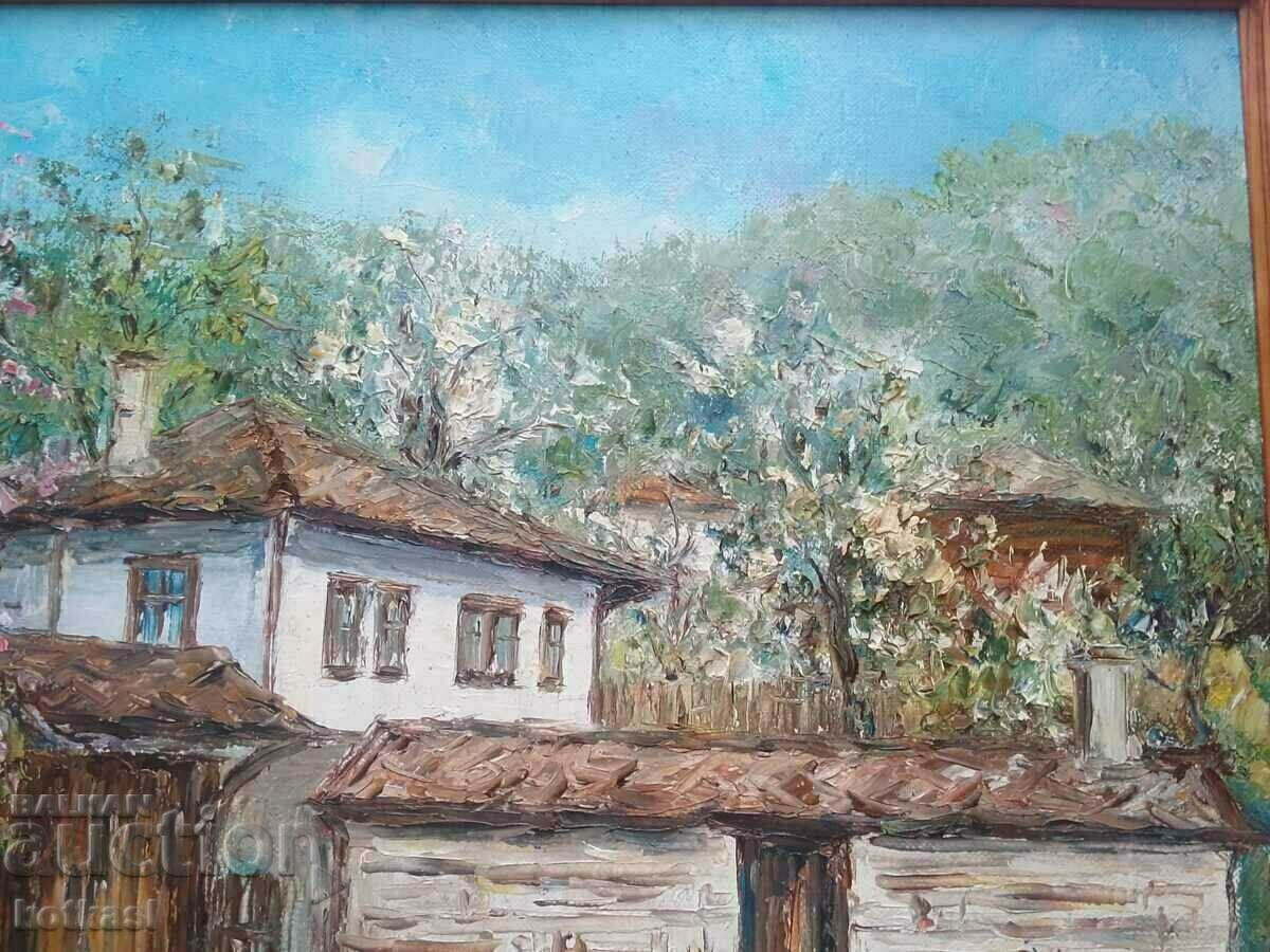 Delivery of Bulgarian author Vyara Georg Spring in Bozhentsi oil on canvas Delivery of Bulgarian author Vyara Georg Spring in Bozhentsi oil on canvas