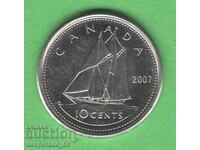 (¯`'•.¸ 10 cents 2007 CANADA UNC ¸.•'´¯)