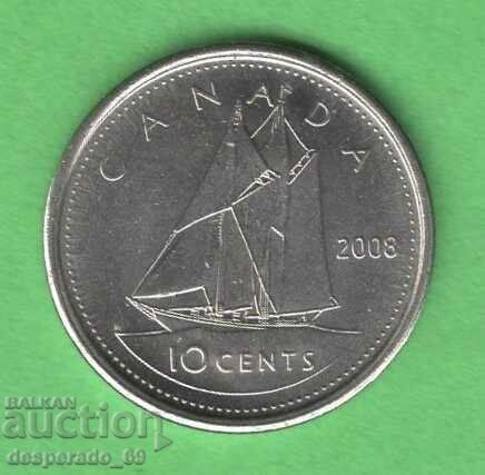 (¯`'•.¸ 10 cenți 2008 CANADA UNC ¸.•'´¯)