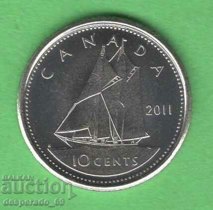 (¯`'•.¸ 10 cents 2011 CANADA UNC ¸.•'´¯)
