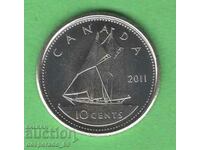 (¯`'•.¸ 10 cenți 2011 CANADA UNC ¸.•'´¯)