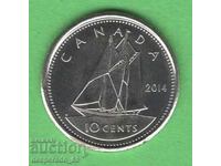 (¯`'•.¸ 10 cents 2014 CANADA UNC- ¸.•'´¯)