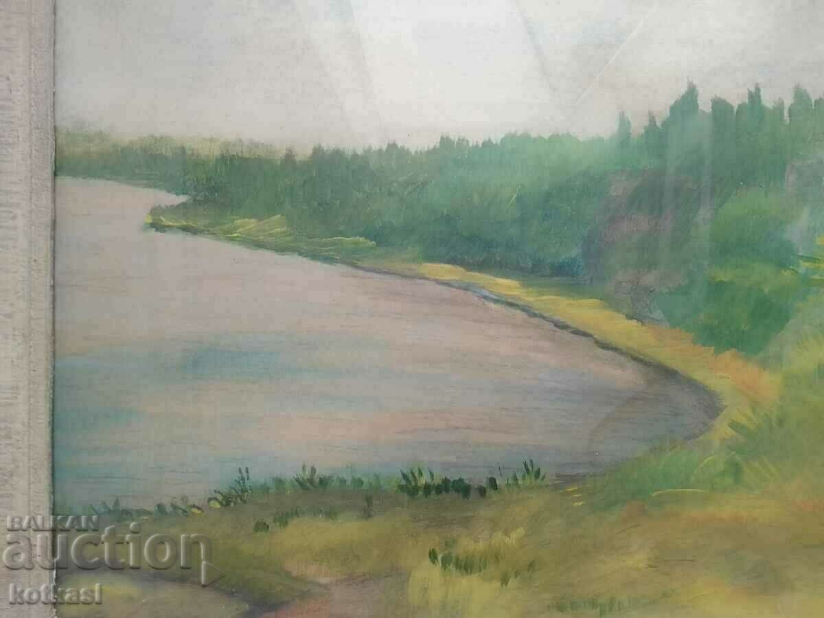 Auction Bulgarian author framed glass cardboard Auction Bulgarian author framed glass cardboard