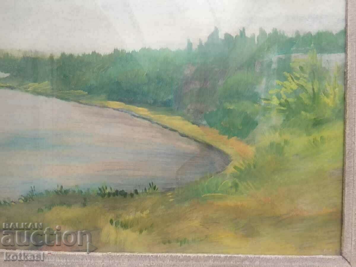 Bulgarian author framed glass cardboard - 5 Bulgarian author framed glass cardboard - 5